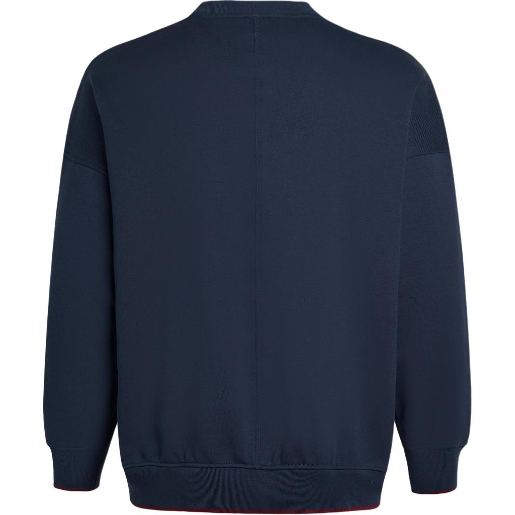 adidas Originals Crest Loose Crew Neck Sweatshirt Women Blue JW6051