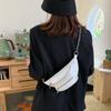 Solid Color PU Chest Bag PU Leather Crossbody Waist Pack Women Chest Crossbody Bag  Student