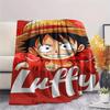 1pz Una Pezzo Monkey D Luffy Coperta in Flanella Fantasia Adatta a Tutte le Stagioni per Arredamento Casa Calore e Comfort Regali Regalo Festivo