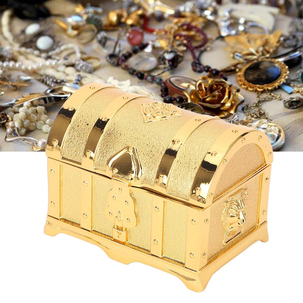 Vintage Jewelry Box Europn Exquisite Relief Pattern Antique rring Necklace Bracelet Container