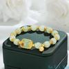 Přírodní Hetian Jade náramek čtvercový cukr lotosový náramek Vynikající elegantní retro čínský styl Sexy mladé dívky módní šperky