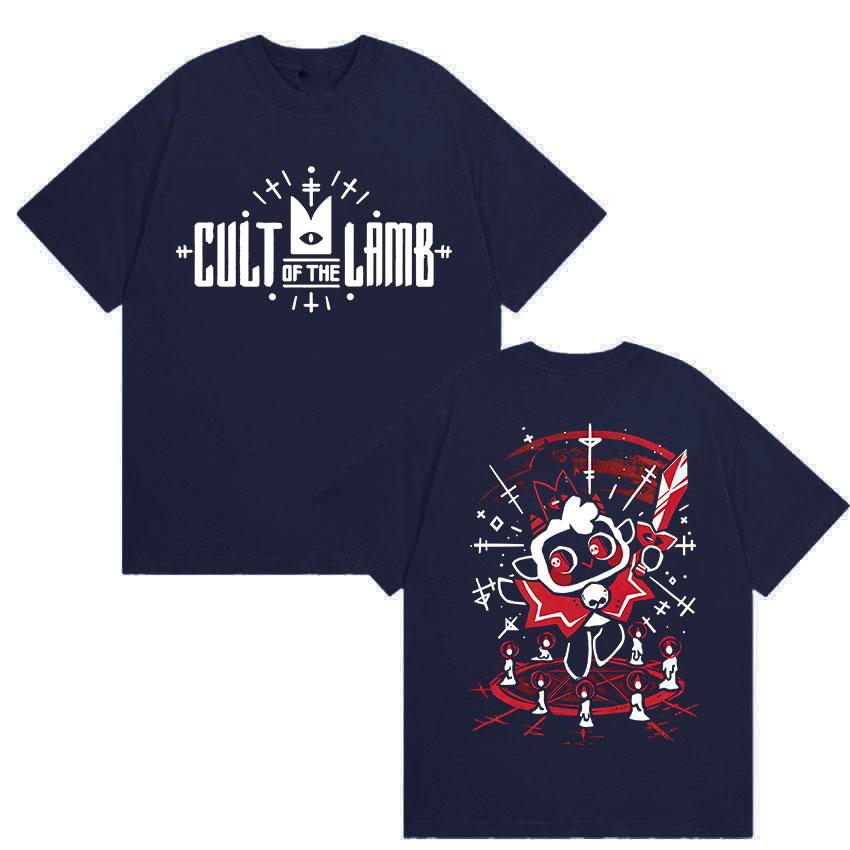 Hot Game Cult of The Lamb Retro Graphic T Shirt Unisex Women Game Gift Humor Short Sleeve Tshirts Casual 100 Cotton Tops Tshirt