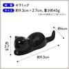 ZERONOWA Cat Brush Rest, Ceramic Calligraphy Accessory, Set of 2, Mini Cat Brush Rest, Paperweight, Decorative Figurine (White/Black)