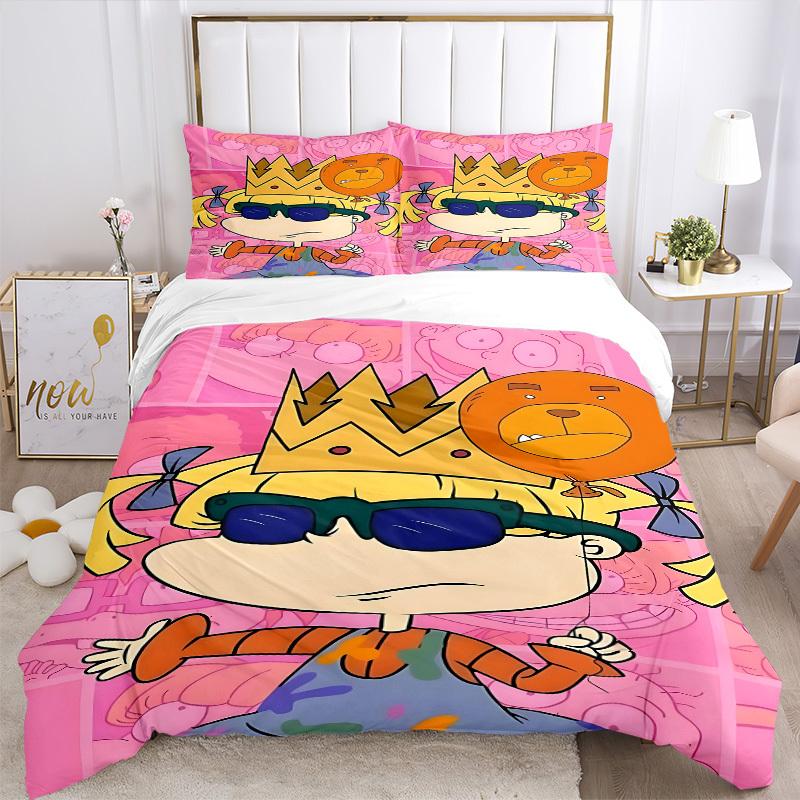 3pcs Bedding Set Rugrats Includes 1 Comforter + 2 Pillowcases, Without Pillow Inserts, Soft Comfortable,a0909176