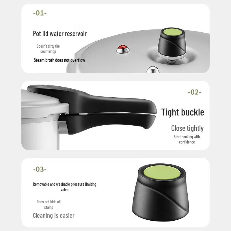 ASD 7.4L Aluminum Pressure Cooker with Steamer