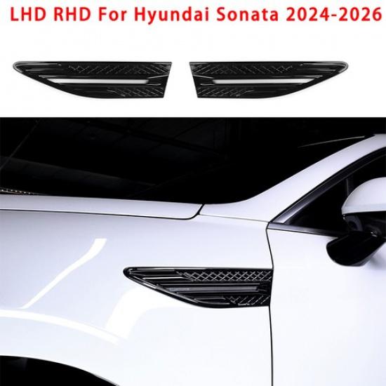 Декоративная накладка на вентиляционное отверстие переднего и заднего крыла для Hyundai Sonata 2024-2026 чёрный