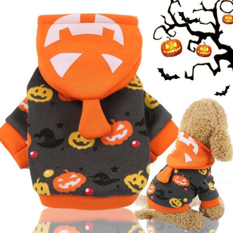 Pumpkin Lantern Cats Transform Into Funny Costumes for Halloween and Christmas, Dog and Cat Pet Clothes, Dog Supplies for Autumn and Winter
