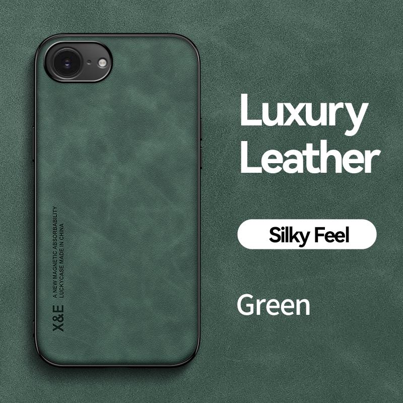 KEYSION Luxury Retro PU Leather Case for iPhone 16e Soft Silicone+PC Shockproof Phone Back Cover for iPhone 16e 2025