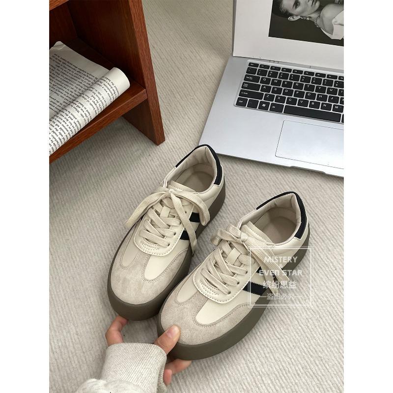 Autumn new casual sports board shoes versatile platform white shoes 1119