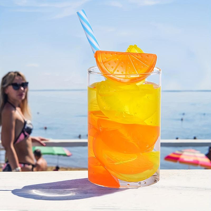 24Pcs Reusable Plastic Quick-Freeze Easy-To-Clean Fake Ice Cubes For Making Cold Appealing Drinks