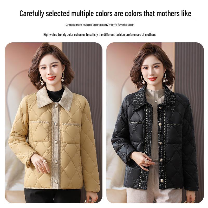 Mid-Aged Women's Short Cotton-Padded Jacket - New Autumn/Winter Style