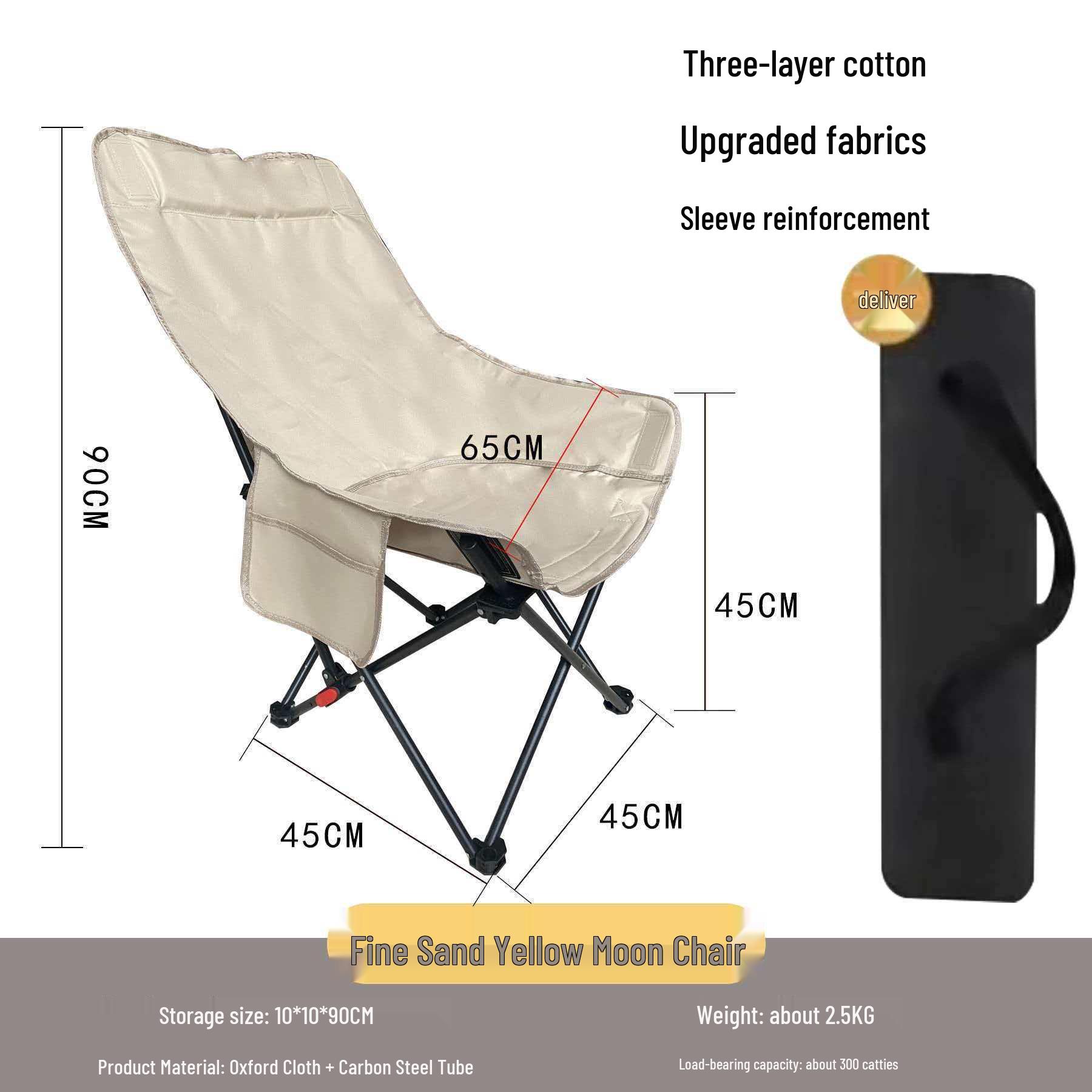 Padded Portable U-shaped High Back Folding Chair for Camping & Picnic