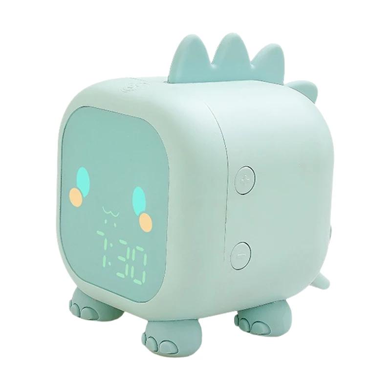 Night Light Cute Expression Alarm Clock Child Alarm Clock Voice Controlled Light Multifunctional For Home Thermometer