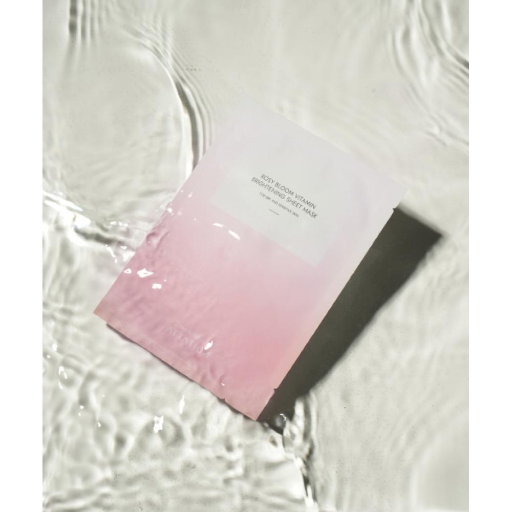 Attation Rosy Bloom Vitamin Whitening Brightening Mask Pack  5 Sheets NONE