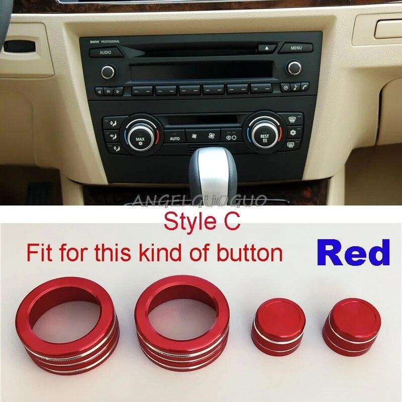 Car Air Conditioning Sound Knob Cover Interior Decoration For BMW 3 Series 2005-2013 E90 E91 E92 E93 ( 3 Or 4 Buttons Option)