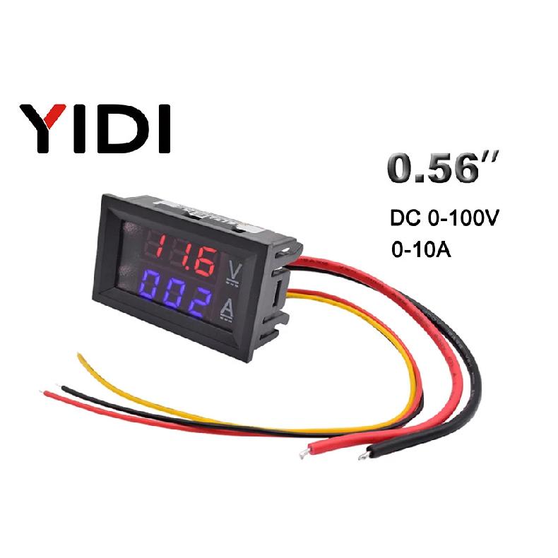 5/10pcs Digital 0.56 Ammeter Voltmeter DC 4.5-30V 0-100V AC 30-500V 10-600V Voltage Amp Meter Detector Monitor Calibrate Reading