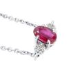 Lala Christie Ruby and Diamond PT900 Free Chain Birthday Women's Ring, Platinum, Ring, Ring, Gift, LR56-0004