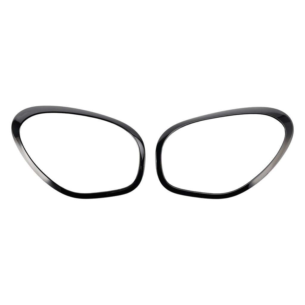 2ks Lesklé černé ozdobné kroužky světlometů pro Mini Cooper Countryman R60