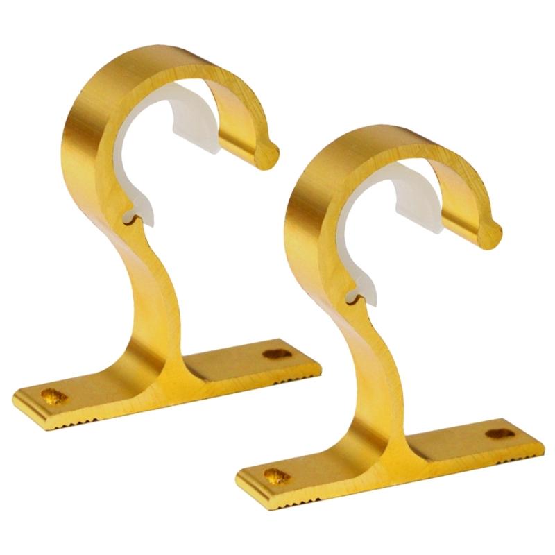 Versatile Aluminum Alloy Rod Bracket Suitable for Curtain or Wardrobe