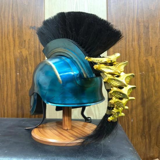 Oud-Griekse Agamemnon Helm – Stalen Trojaanse Oorlog Krijger Pantser, Handgemaakte Odyssey Film Cosplay Helm