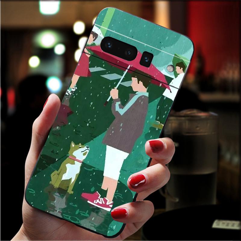 Phone Case for Google Pixel 10 9 Pro XL 8 7 6 Pro Pixel 9A 8A 7A 6A 5A 4A Pixel 8 7 6 5 Shiba Inu Painting Case Funda