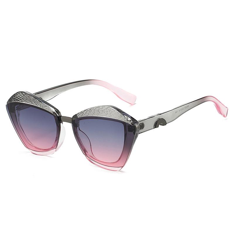 New Style Women'S Fashion Sunglasses Women'S Personality Polygonal Retro Sunglasses Trendy Colorful Sunglasses M6287