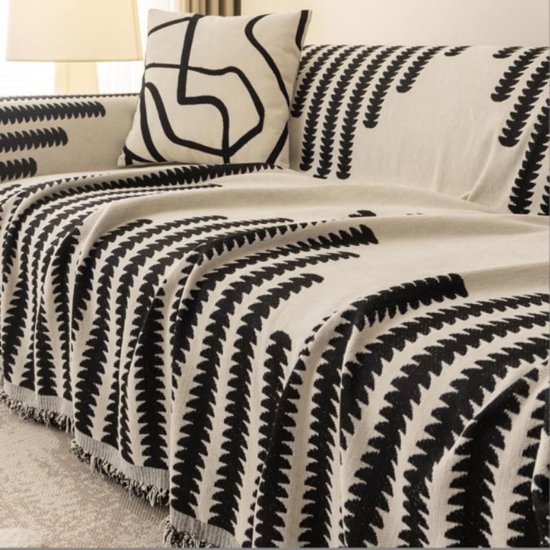 2024 Modern Sofa Blanket Nordic Tassels Throw Blanket Four Season Sofa Cover Dustproof Anti-scratch Couch Covers Furniture Cover