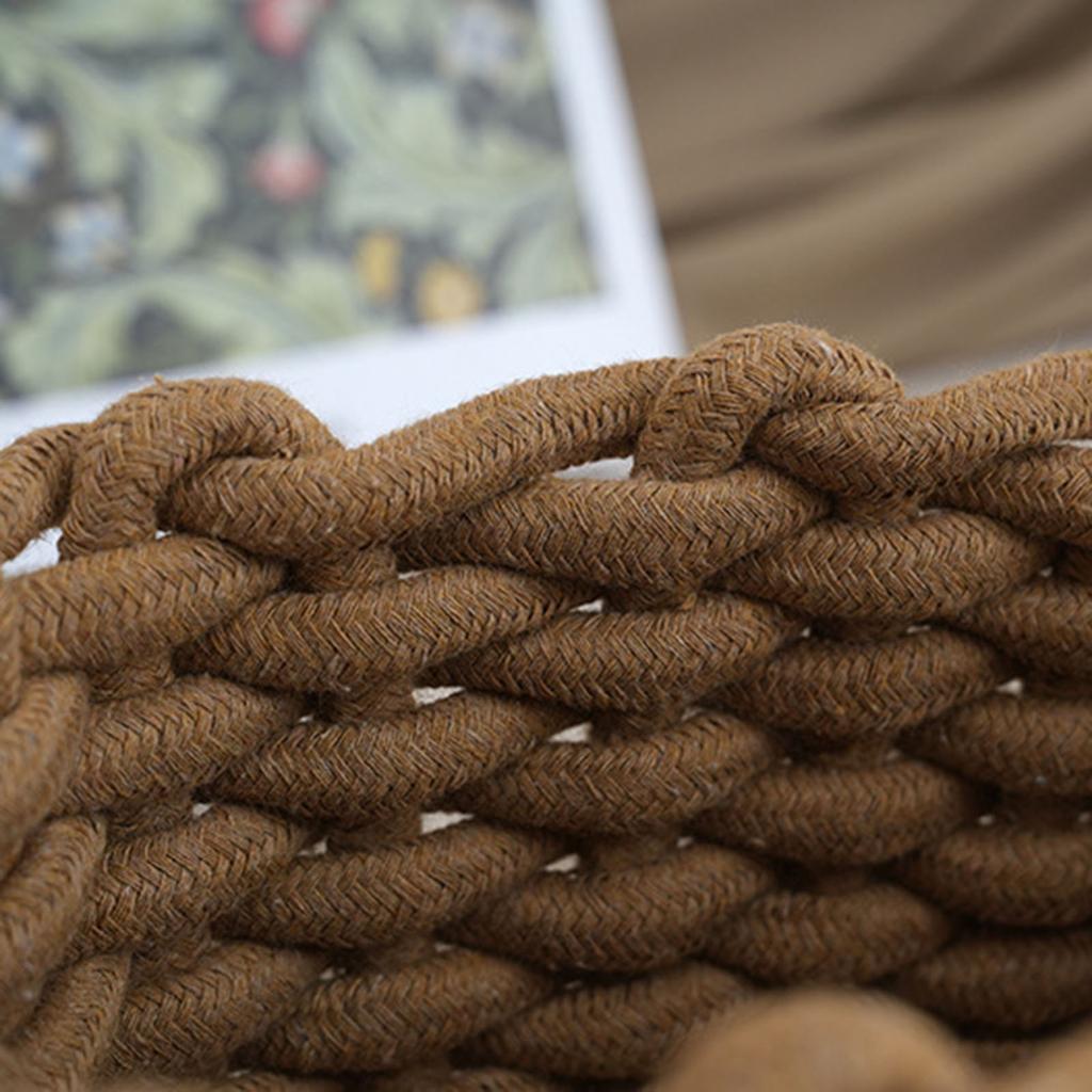 Sustainable Cotton Cord Storage Container Simple Braided Basket For Desk Organization Or Home Decoration