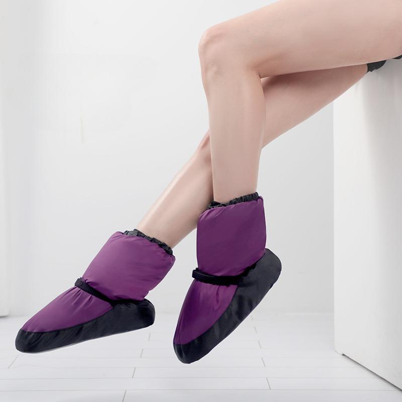 Dance Practice Shoes Women's Winter Thick-soled Foot Pads Cotton Shoes Ballet Shoes Plus Velvet Warm Dancing Short Boots