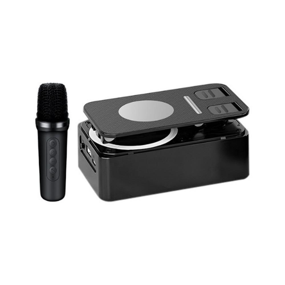 4-in-1 Wireless Bluetooth speaker Anti-Slip Pads Phone Holder with Microphone  Karaoke Party