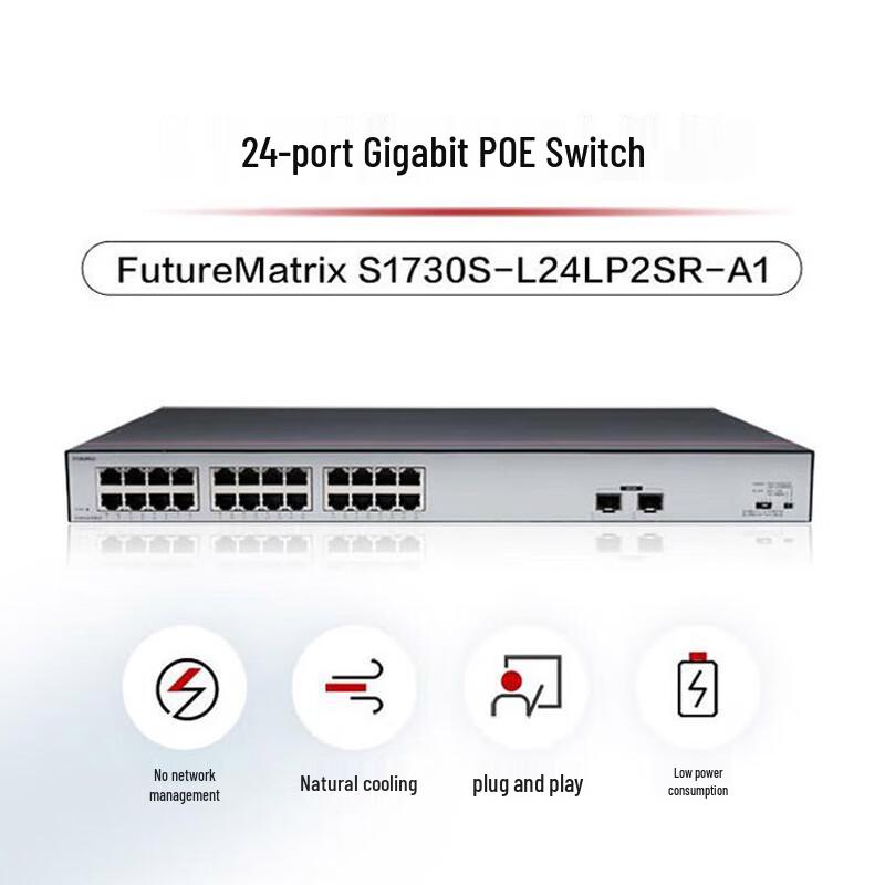 

Huawei Smart-Selected 24-Port Gigabit PoE+ Network Switch