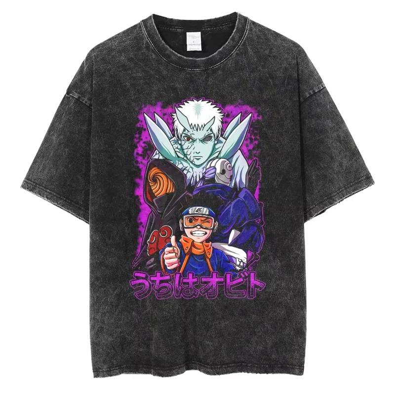 Y2k Harajuku Retro Acid T-Shirt Printed Pattern T-Shirt Streetwear Summer Pure Cotton Short Pure Cotton Washed Black Top Unisex