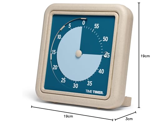 TIME TIMER RETRO Eco Edition 19cm 60-Minute Timer, Water (Blue), Time Management Learning Timer, TTA1-EW-W, Authentic Product
