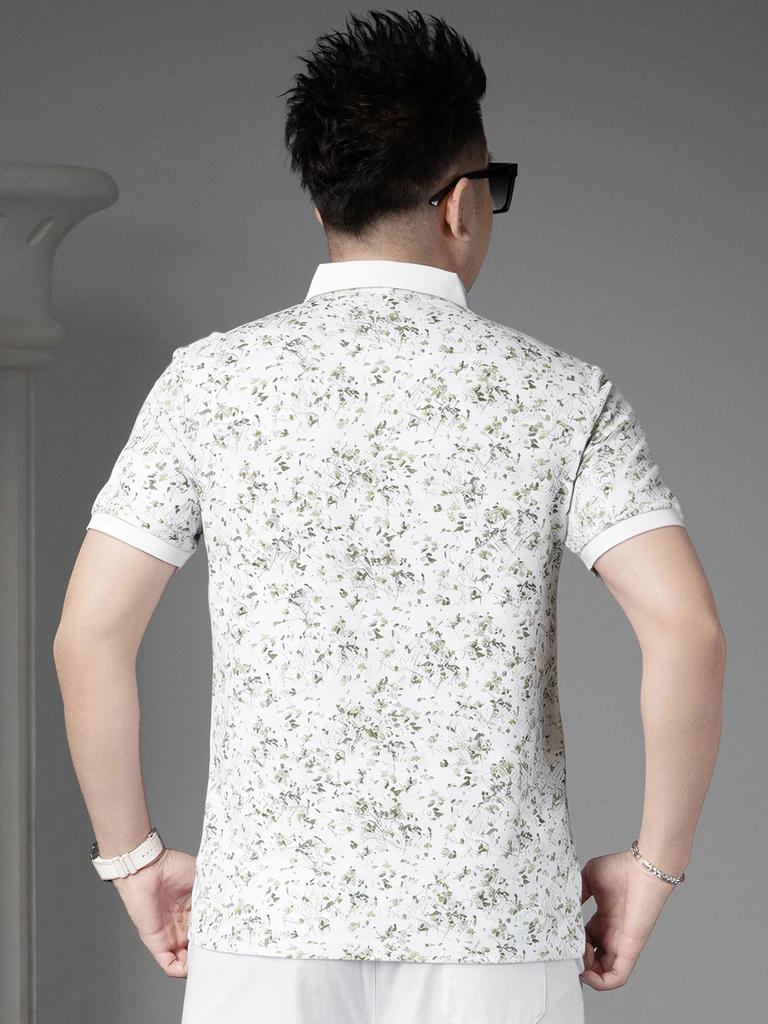 European Style 2026 Summer New Floral Short-Sleeve Polo Shirt Men's Business Casual Top Trendy Brand Half-Sleeve T-Shirt for Men