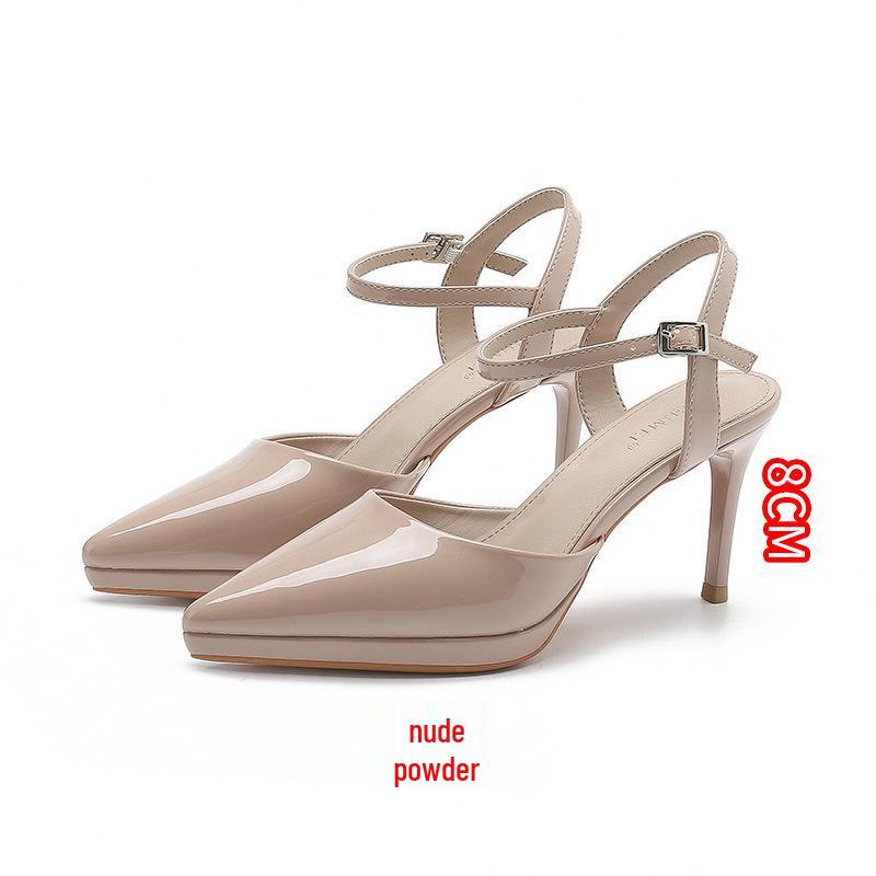 1088-15 Women's Waterproof Platform Stiletto Sandals - Summer 2025 Style, Hollow Pointed Heels