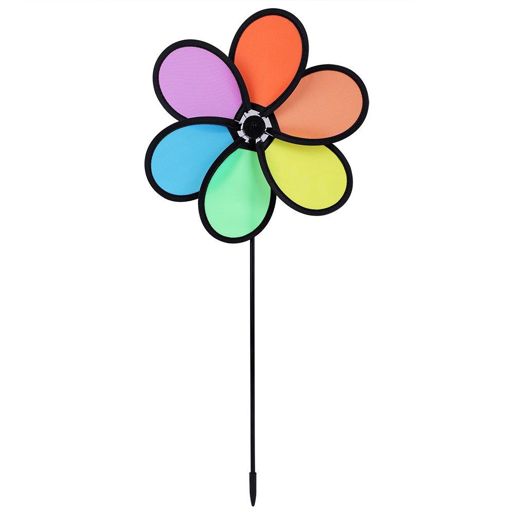 

Ongwan Rainbow Flower Windmill, Colorful Flowers, 24cm Wide x 51cm High, for Courtyards and Gardens