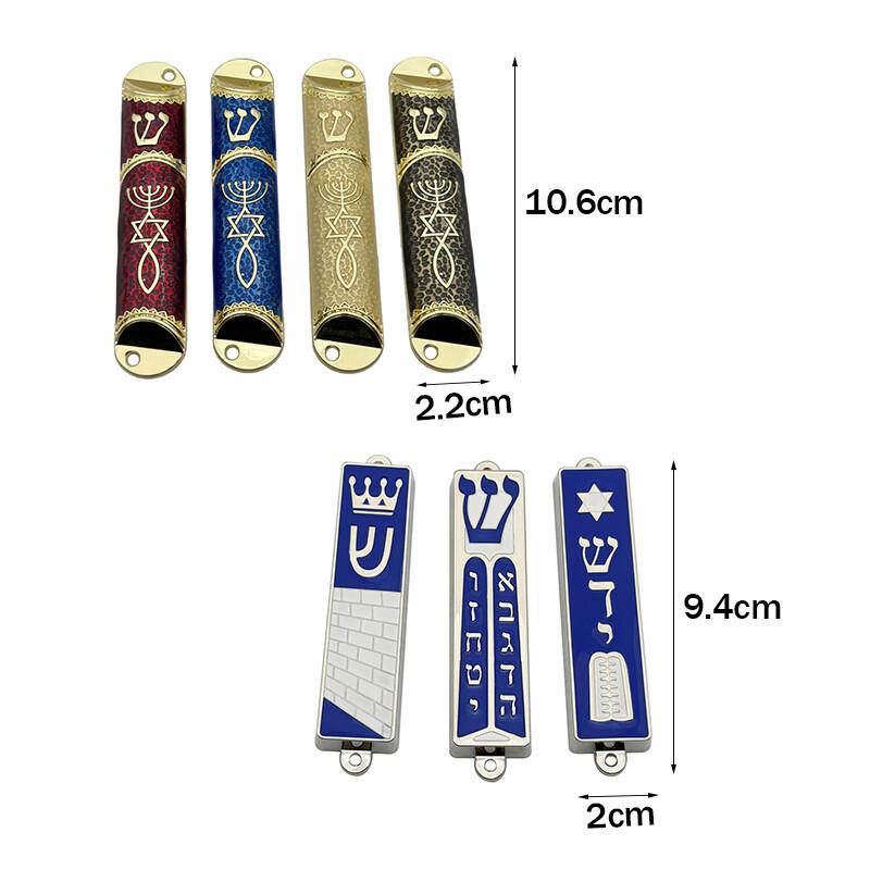 Je Scroll On Door Metal Blessing Mezuzah Front Door Decor Home Blessing Door Pillars Ornaments Embellished Craft New