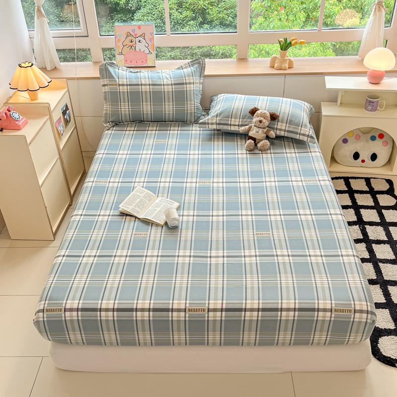 Kawaii Cartoon Panda Fitted Sheet With 2 Pillowcase Bamboo Tree Bed Sheet Set Cotton Bed Cover With Deep Pocket For Child Teen
