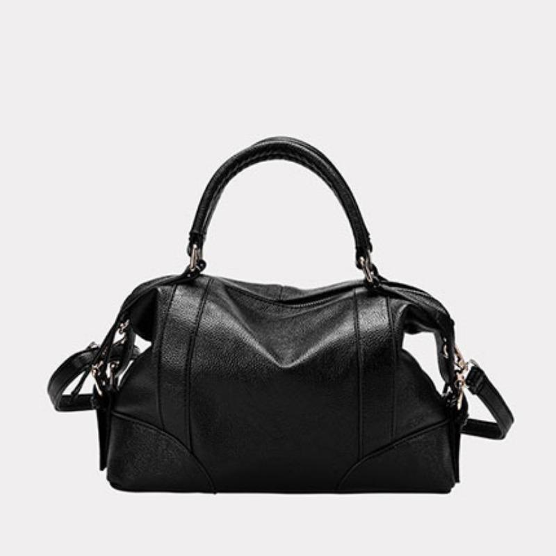 Simple and Versatile Large Capacity Genuine Leather Shoulder Bag Cowhide Commuter Ladies Diagonal Bag