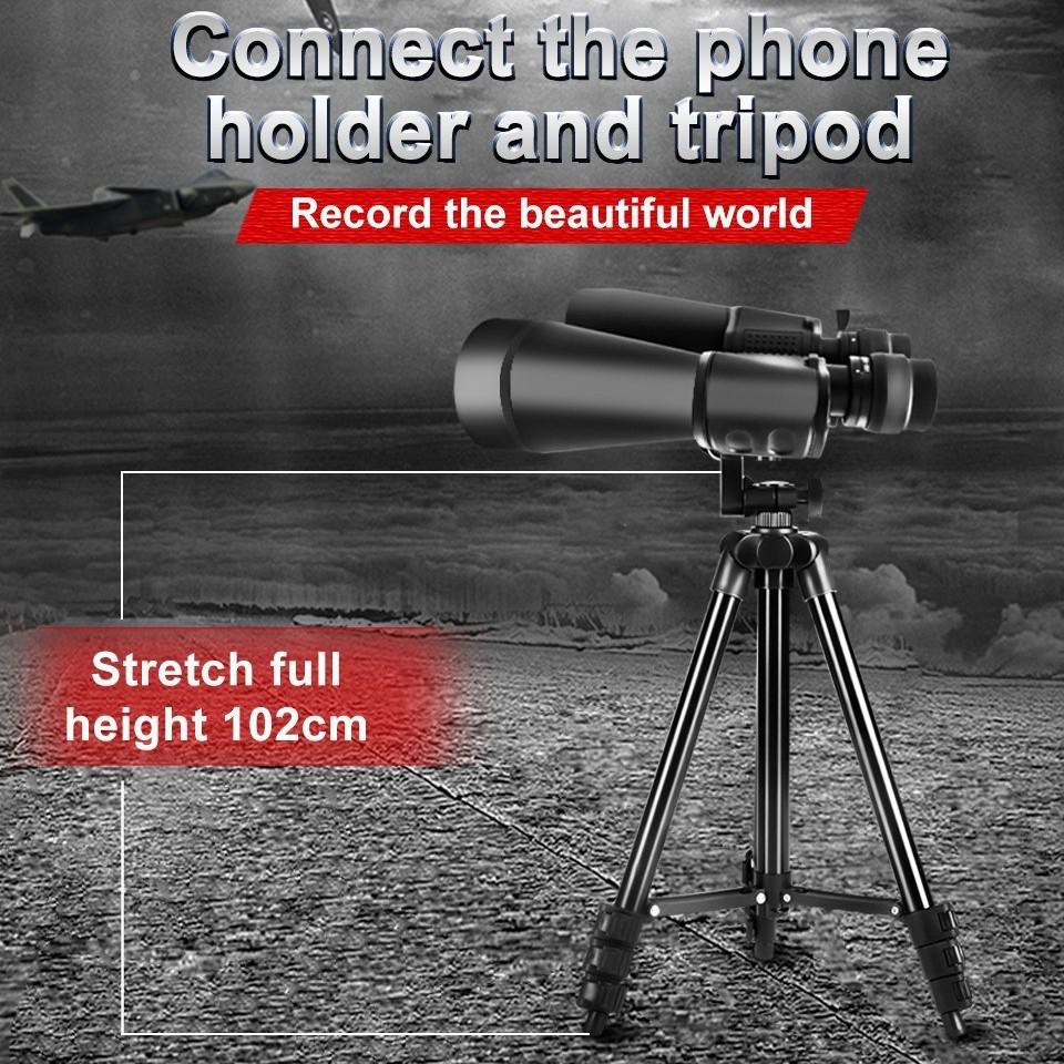HD 10-30x60 Zoom Binoculars with Large Objective Lens for High Magnification Outdoor Viewing