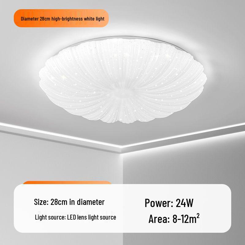 

2025 Modern Cream LED Ceiling Light for Living Room, Bedroom, and Restaurant White Light [Switch Control] - Switch Required