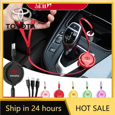 Toyota 2026 New Hub Caps Fast Charging Data Cable 3 In 1 Data Code Accessories Toyota Chr Rav4 Yaris Camry  Car Sticker