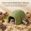 Plastic Hamster Hideout Turtle Shells Shape Chew Toy For Teeth Grinding Cozy Rest House For Dwarf Syrian Hamsters