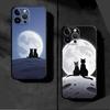 Weiche Handyhülle für Google Pixel 8a 6 Pro 6a 7 Pro 9a 7a 8 Pro 9 Pro XL Niedliches Kätzchen Nachtmond