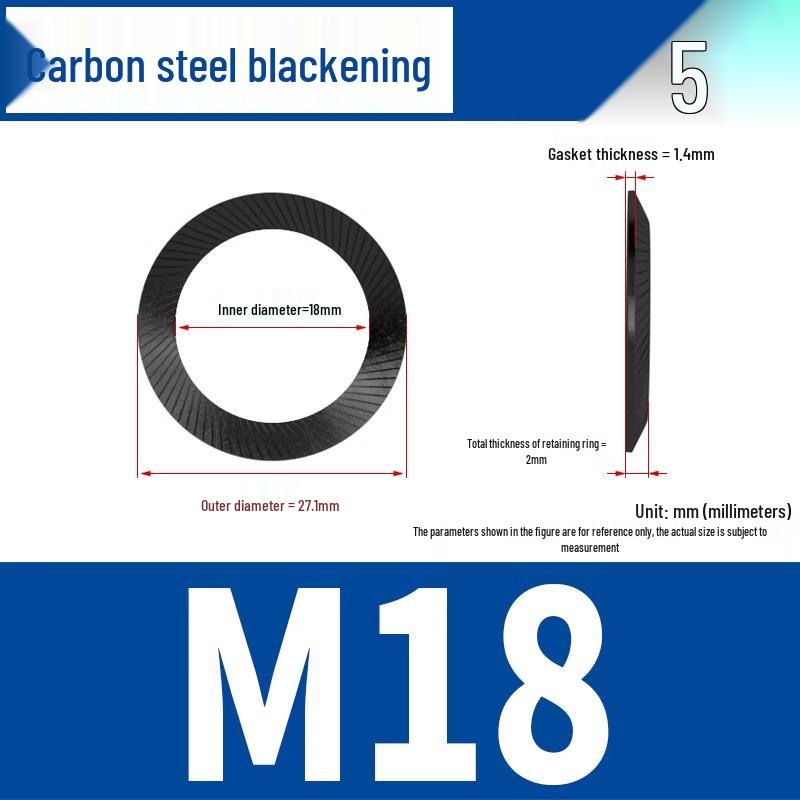 304 Stainless Steel Double-Sided Serrated Lock Washer, Anti-slip Butterfly-shaped, M3-M42