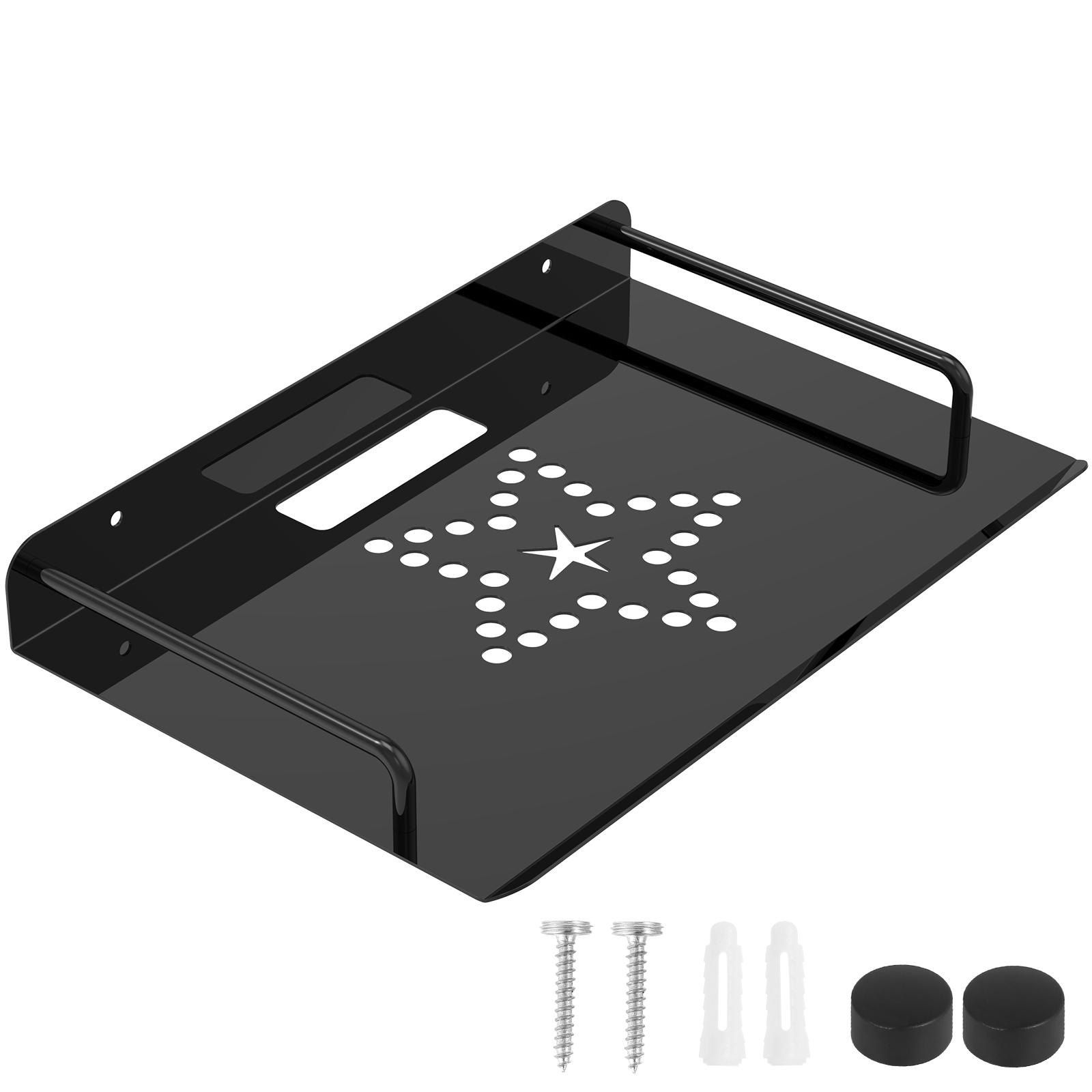 

Настенная подставка для проектора Маршрутизатор WiFi ТВ-приставка DVD-плеер Стойка для хранения без отверстий Украшения для спальни Держатель проектора чёрный