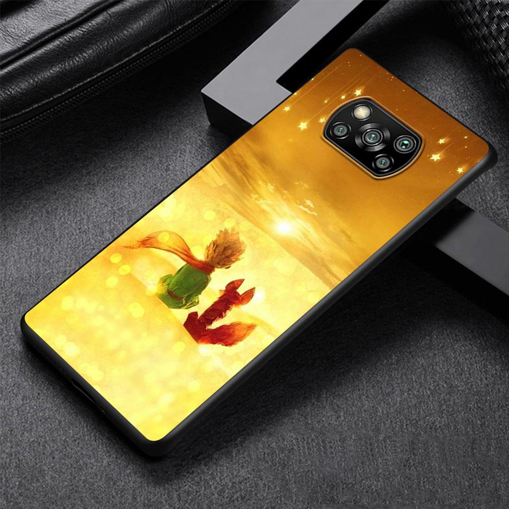 Little Prince Anime Space Case for Xiaomi Poco X3 NFC M3 X4 Pocophone F1 M4 Pro F4 F3 GT Black TPU Phone Cover Redmi Note 11 9S