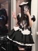 Cute Soft Girl Lolita Maid Outfit Daily Plus Size Lace-Up Maid Anime Costume Stage Dress Elegant Sweet Fashion Women Tops Mp6S