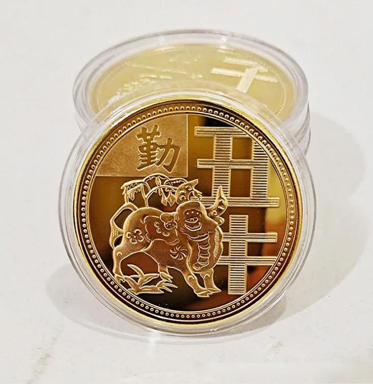 2026 Год Лошади Двенадцать Знаков Зодиака Памятные Медали Золотые Монеты 12 Китайских Зодиакальных Коллекционных Монет на Удачу Праздничный Подарок