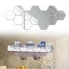 12pcs Hexagon Mirror Sticker Self Adhesive Art Wall Sticker Decals DIY Bedroom Living Room Bathroom Home Decor Christmas Decor